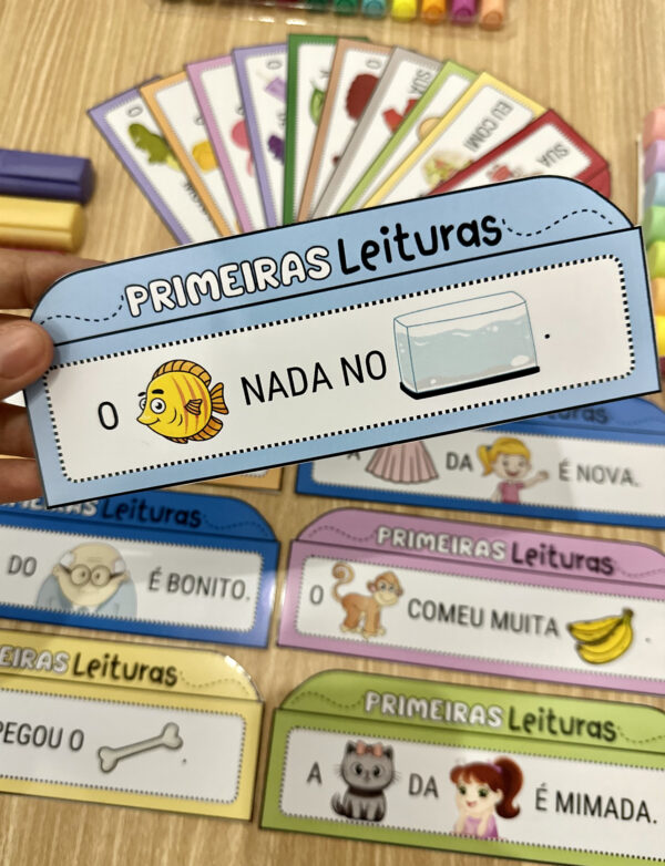 Primeiras Leituras (Fichas de Leitura de frases com imagens) - Imagem 6