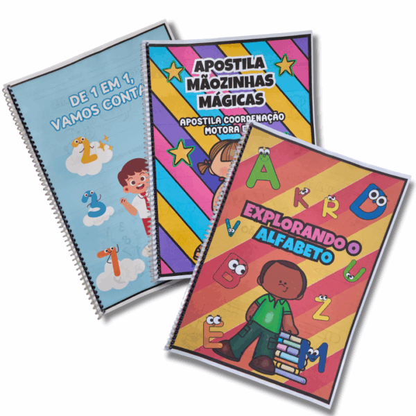 Combo de Apostilas ( Alfabeto, Numerais e Coordenação Motora Fina)